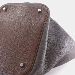 Pre Owned Hermes Etoupe Brulee Togo Picotin 22