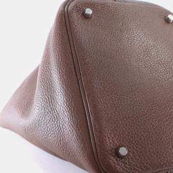 Pre Owned Hermes Etoupe Brulee Togo Picotin 22