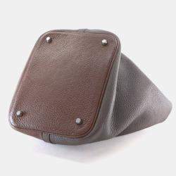 Pre Owned Hermes Etoupe Brulee Togo Picotin 22