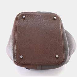 Pre Owned Hermes Etoupe Brulee Togo Picotin 22