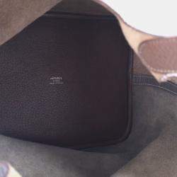 Pre Owned Hermes Etoupe Brulee Togo Picotin 22