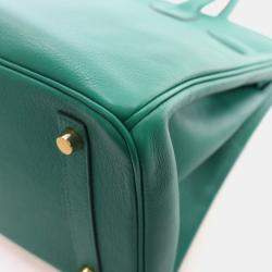 Pre Owned Hermes Vert Vertigo Green Novillo Birkin 30