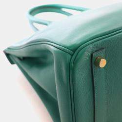 Pre Owned Hermes Vert Vertigo Green Novillo Birkin 30