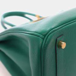Pre Owned Hermes Vert Vertigo Green Novillo Birkin 30