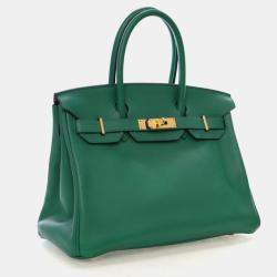 Pre Owned Hermes Vert Vertigo Green Novillo Birkin 30
