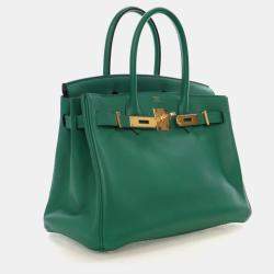 Pre Owned Hermes Vert Vertigo Green Novillo Birkin 30