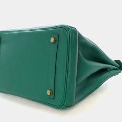 Pre Owned Hermes Vert Vertigo Green Novillo Birkin 30
