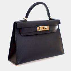 Pre Owned Hermes Noir Epsom Mini Kelly 20