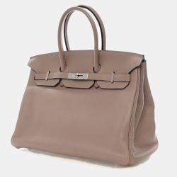 Pre Owned Hermes Gris Touterelle Togo Birkin 35