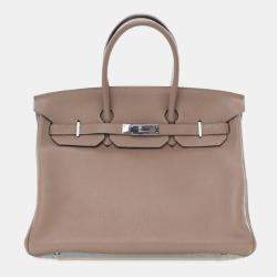 Pre Owned Hermes Gris Touterelle Togo Birkin 35