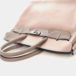 Pre Owned Hermes Gris Touterelle Togo Birkin 35
