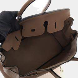 Pre Owned Hermes Gris Touterelle Togo Birkin 35