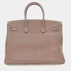 Pre Owned Hermes Gris Touterelle Togo Birkin 35
