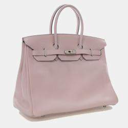 Pre Owned Hermes Rose Dragee Swift Birkin 35