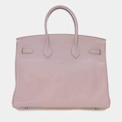 Pre Owned Hermes Rose Dragee Swift Birkin 35