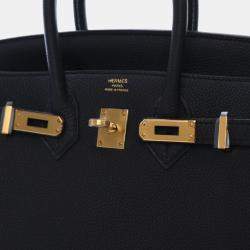 Pre Owned Hermes Noir Togo Birkin 25