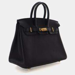 Pre Owned Hermes Noir Togo Birkin 25