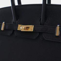 Pre Owned Hermes Noir Togo Birkin 25
