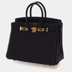 Pre Owned Hermes Noir Togo Birkin 25