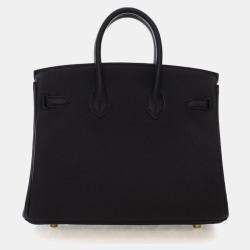 Pre Owned Hermes Noir Togo Birkin 25