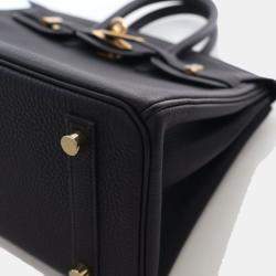Pre Owned Hermes Noir Togo Birkin 25