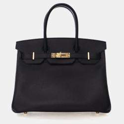 Pre Owned Hermes Noir Epsom Birkin 30