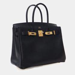 Pre Owned Hermes Noir Epsom Birkin 30