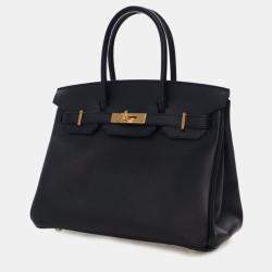 Pre Owned Hermes Noir Epsom Birkin 30