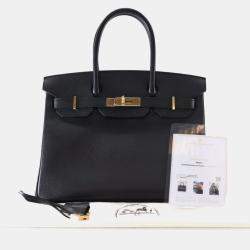 Pre Owned Hermes Noir Epsom Birkin 30