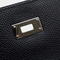 Pre Owned Hermes Kelly Long Black Epson Wallet 