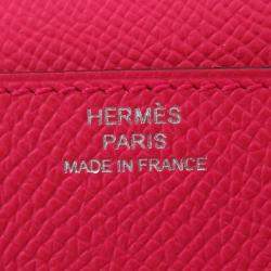 Pre Owned Hermes Constance Long Rose Extreme Wallet  Epson