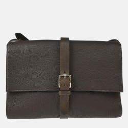 Pre Owned Hermes Cacao Fjord Etriviere Shoulder Bag