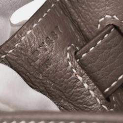 Pre Owned Hermes Etoupe Taurillon Clemence Kelly 32 Retourne 2way Handbag