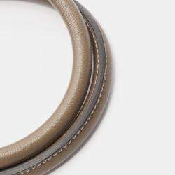 Pre Owned Hermes Birkin 30 Blue Hydra/Etoupe Grey Chevre Leather Tote Bag