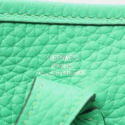 Pre Owned Hermes Evelyne 16 Vert Comic Clemence Leather Crossbody Bag