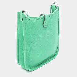 Pre Owned Hermes Evelyne 16 Vert Comic Clemence Leather Crossbody Bag
