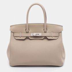 Pre Owned Hermes Birkin 30 Trench Togo Leather Tote Bag