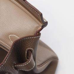 Pre Owned Hermes Birkin 30 Etoupe Grey Togo Leather Tote Bag