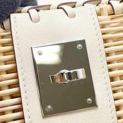 Pre Owned Hermes Kelly Picnic Nata/Natural Swift Leather Willow Size 35