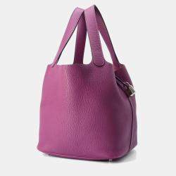 Pre Owned Hermes Picotin Lock Anemone Taurillon Clemence MM