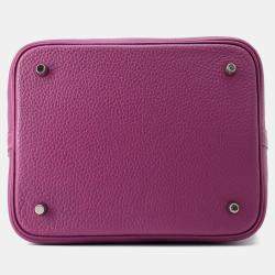 Pre Owned Hermes Picotin Lock Anemone Taurillon Clemence MM