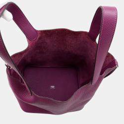 Pre Owned Hermes Picotin Lock Anemone Taurillon Clemence MM
