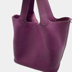 Pre Owned Hermes Picotin Lock Anemone Taurillon Clemence MM