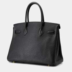 Pre Owned Hermes Birkin Black Togo Leather Size 30