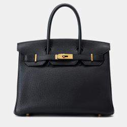 Pre Owned Hermes Birkin Black Togo Leather Size 30