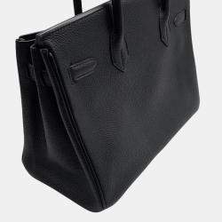 Pre Owned Hermes Birkin Black Togo Leather Size 30