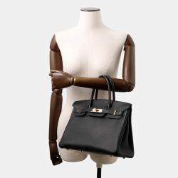 Pre Owned Hermes Birkin Black Togo Leather Size 30