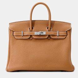 Pre Owned Hermes Birkin Gold Togo Leather Size 25