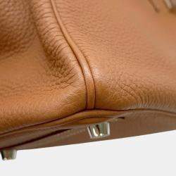 Pre Owned Hermes Birkin Gold Togo Leather Size 25