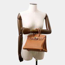 Pre Owned Hermes Birkin Gold Togo Leather Size 25